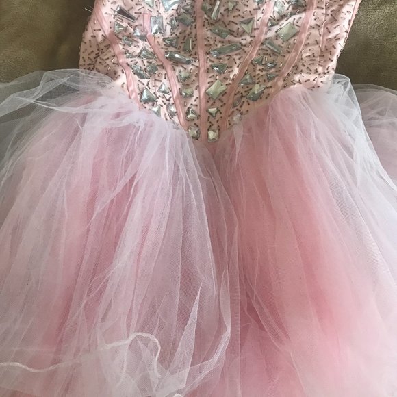 xs pink gemstone prom dress See pics - Picture 4 of 4